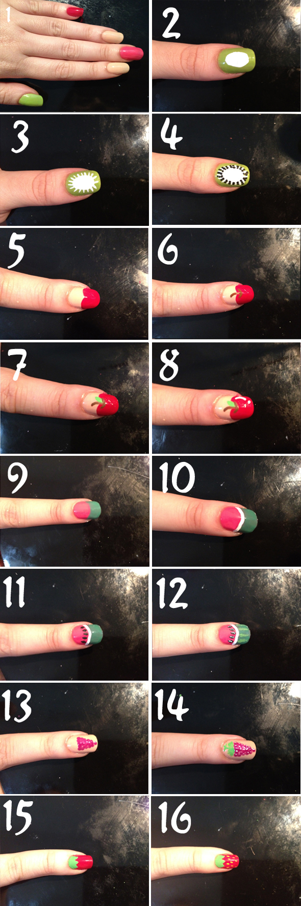 nail art simples para 11 anos
