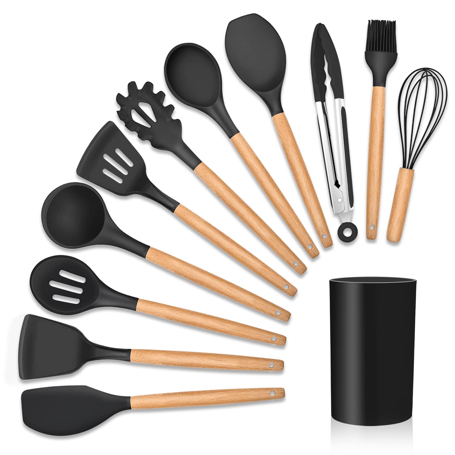 utensílios de cozinha de silicone coloridos
