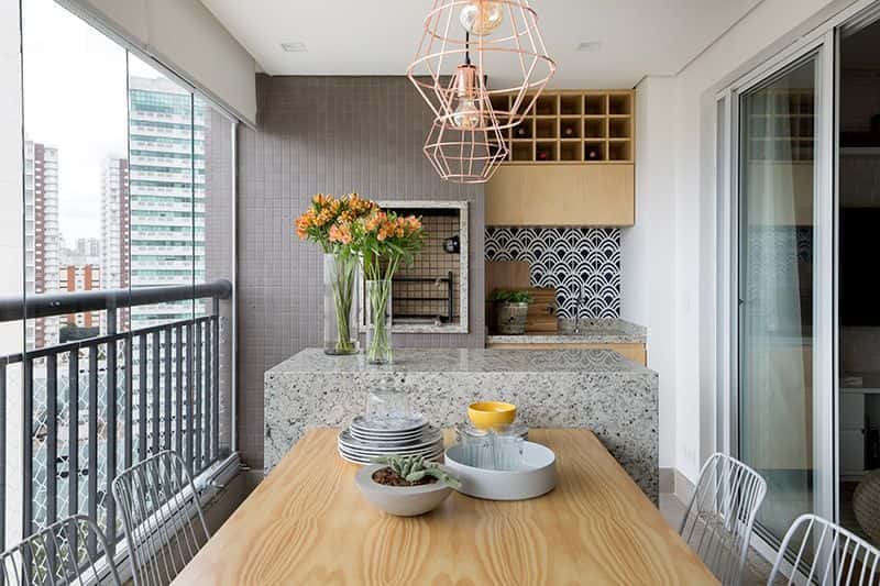 como decorar varanda gourmet com churrasqueira