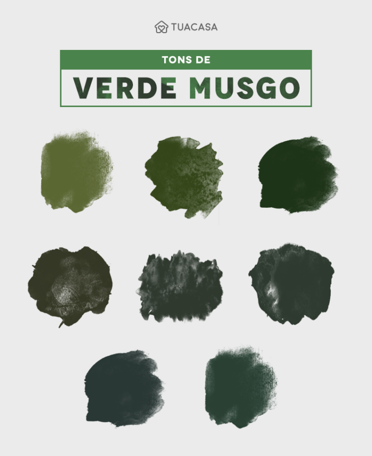 verde musgo paleta de cores