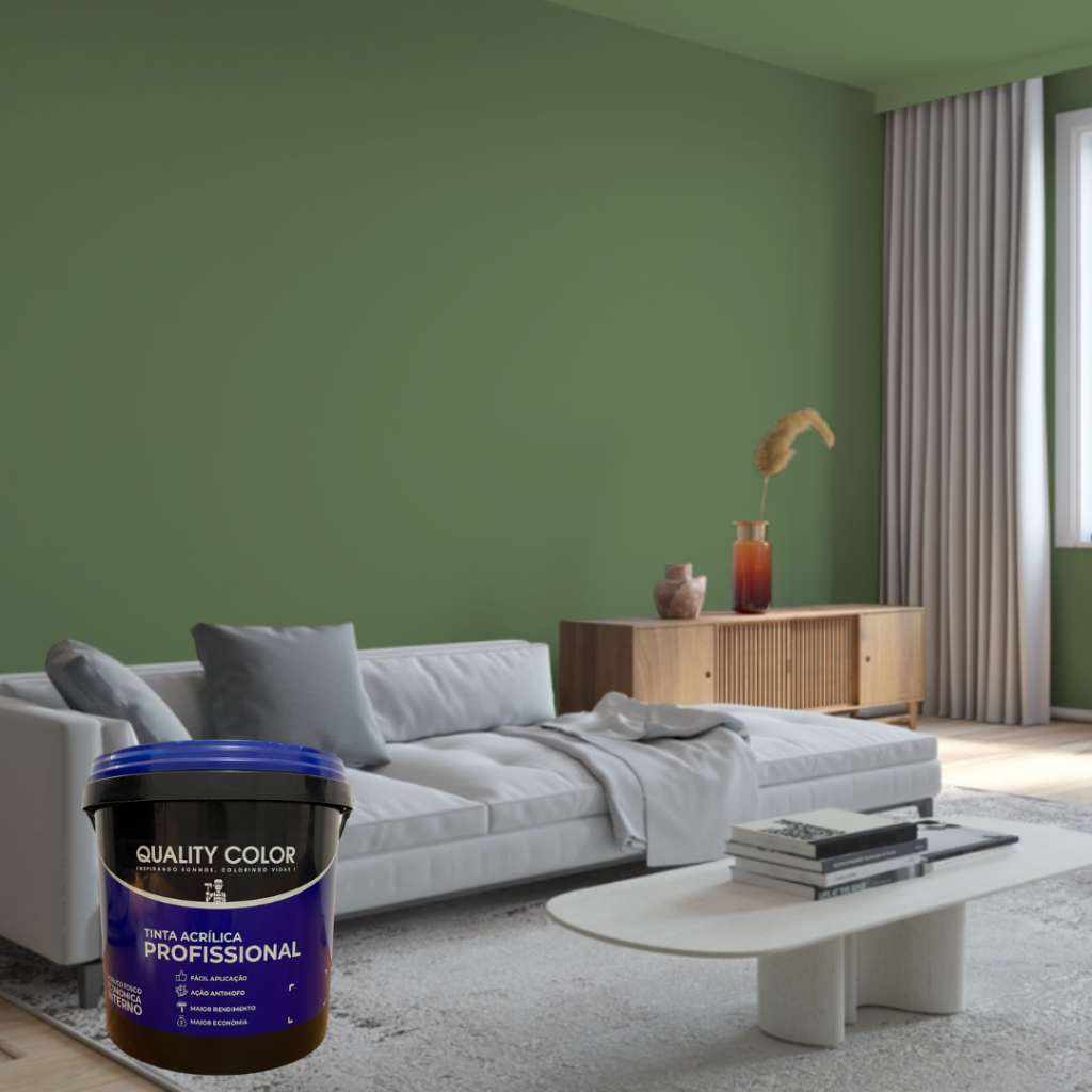 verde musgo parede