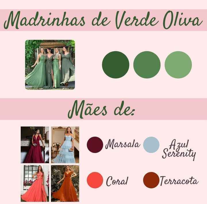 tons de verde oliva