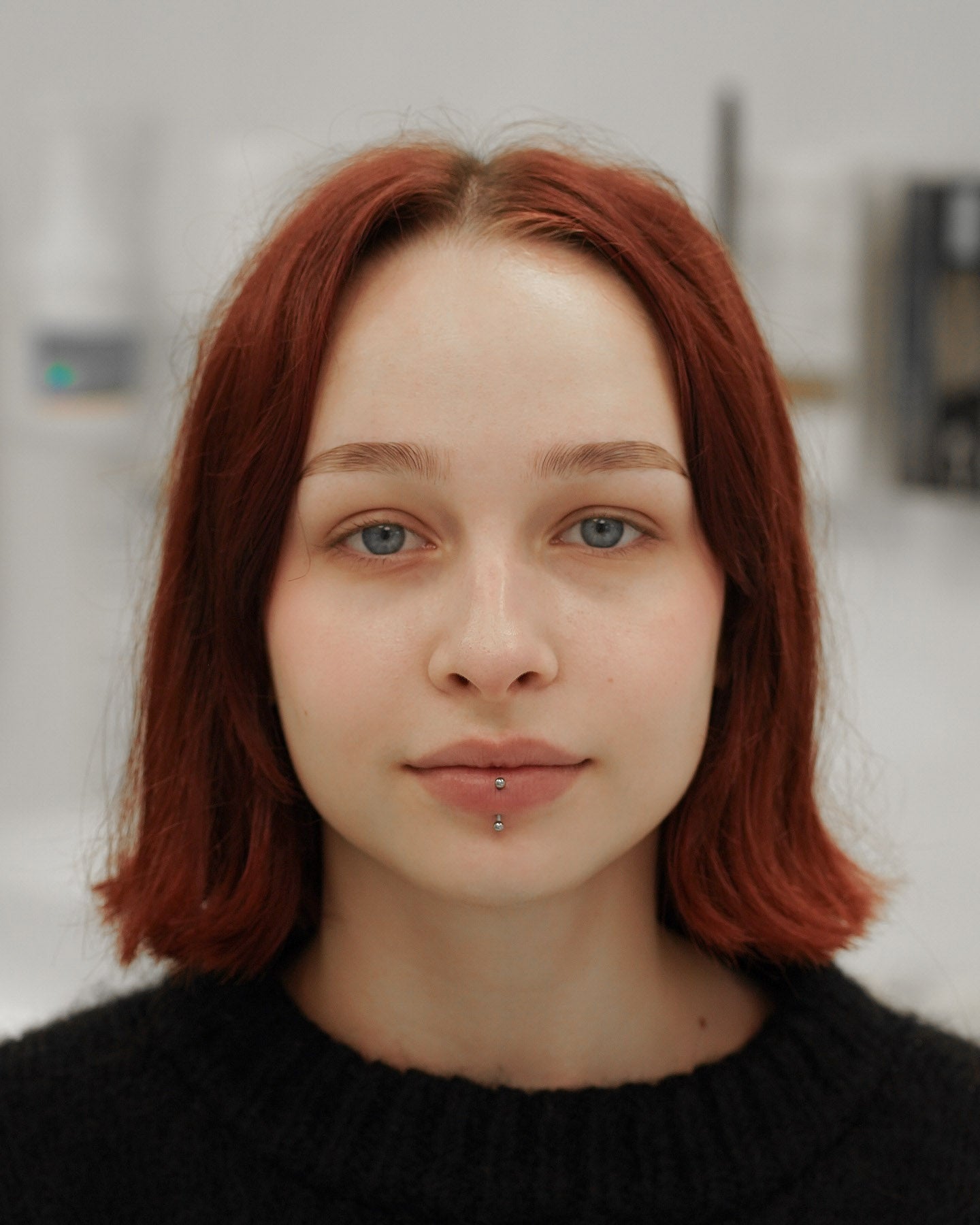 vertical labret piercing oral health