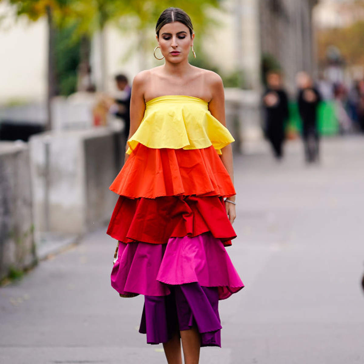 looks com vestido babado curto