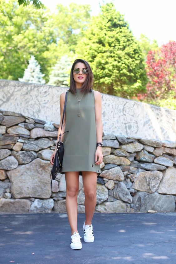 vestido basico canelado