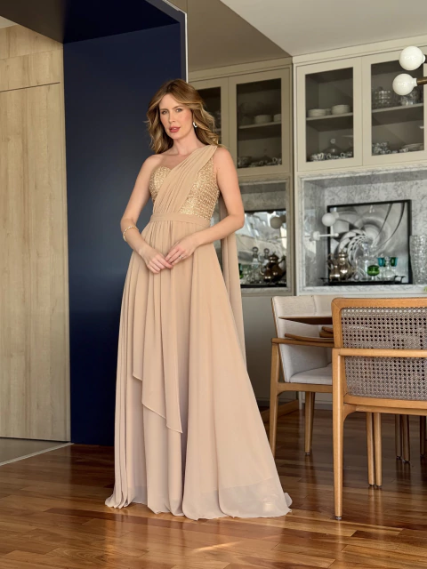 vestido areia convidada casamento