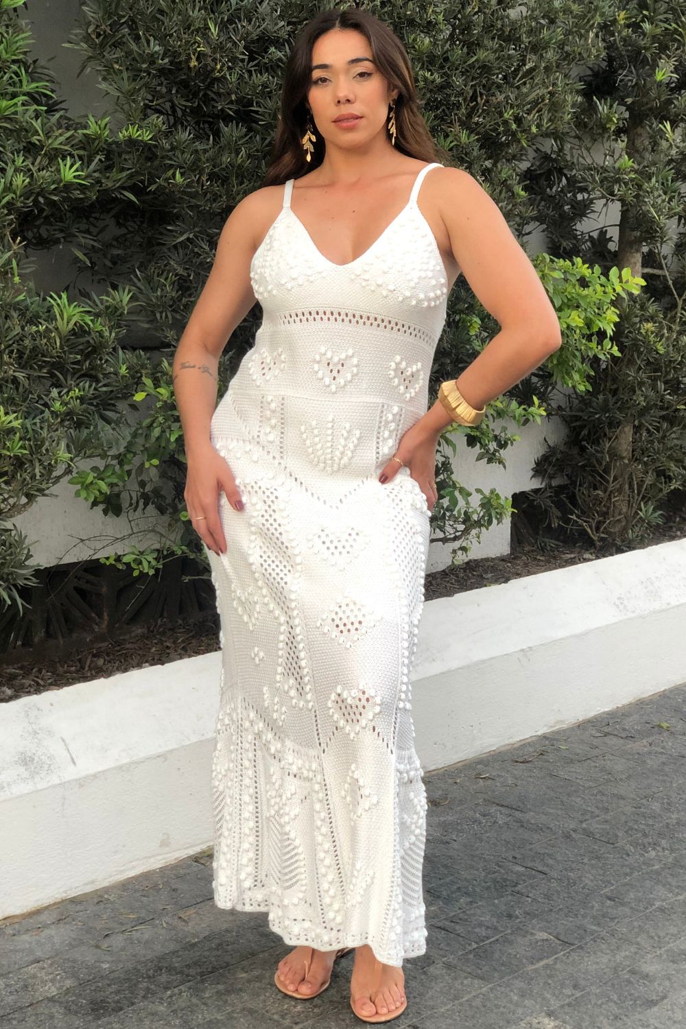 Vestido Branco Croche