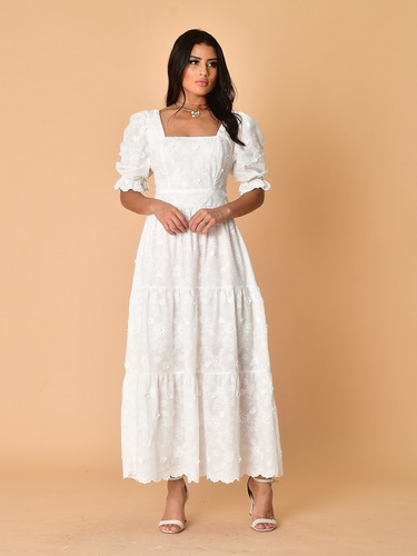 Vestido Branco Croche