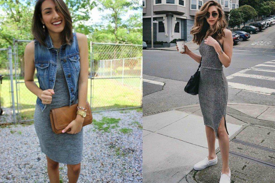 vestido canelado midi bege