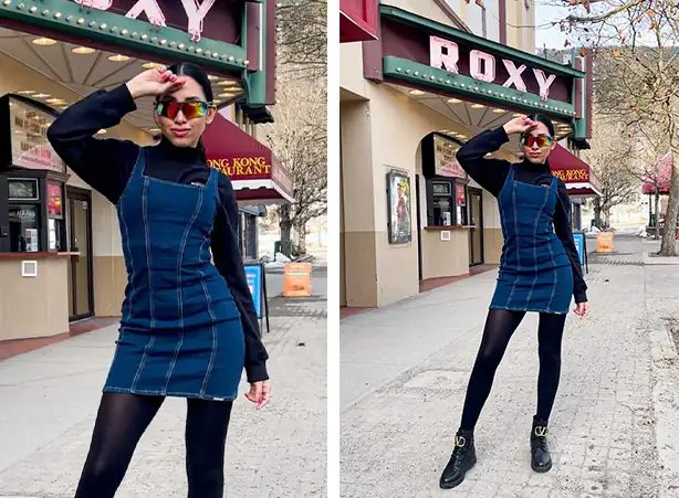 como usar vestido com meia calça