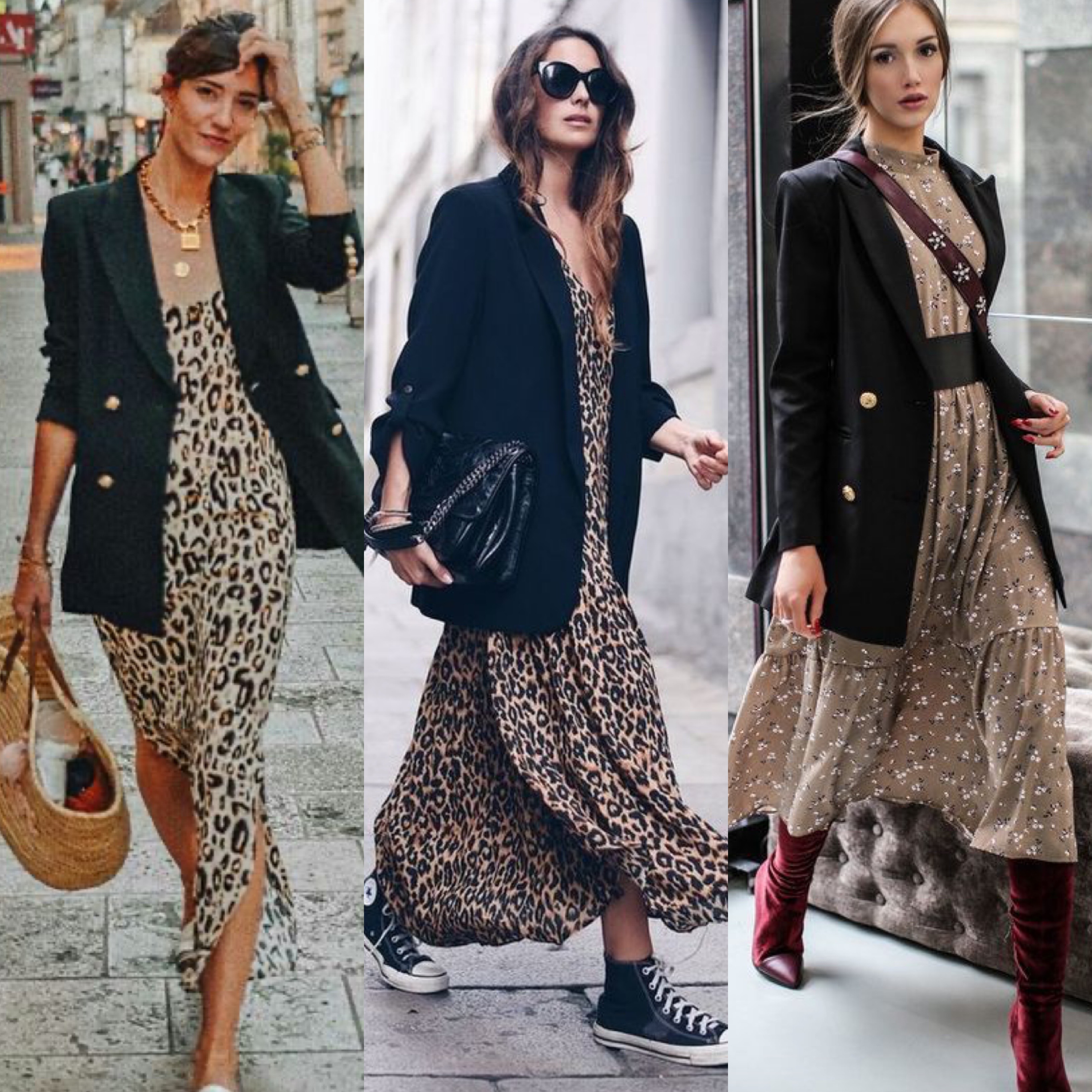 vestido longo com tênis flatform