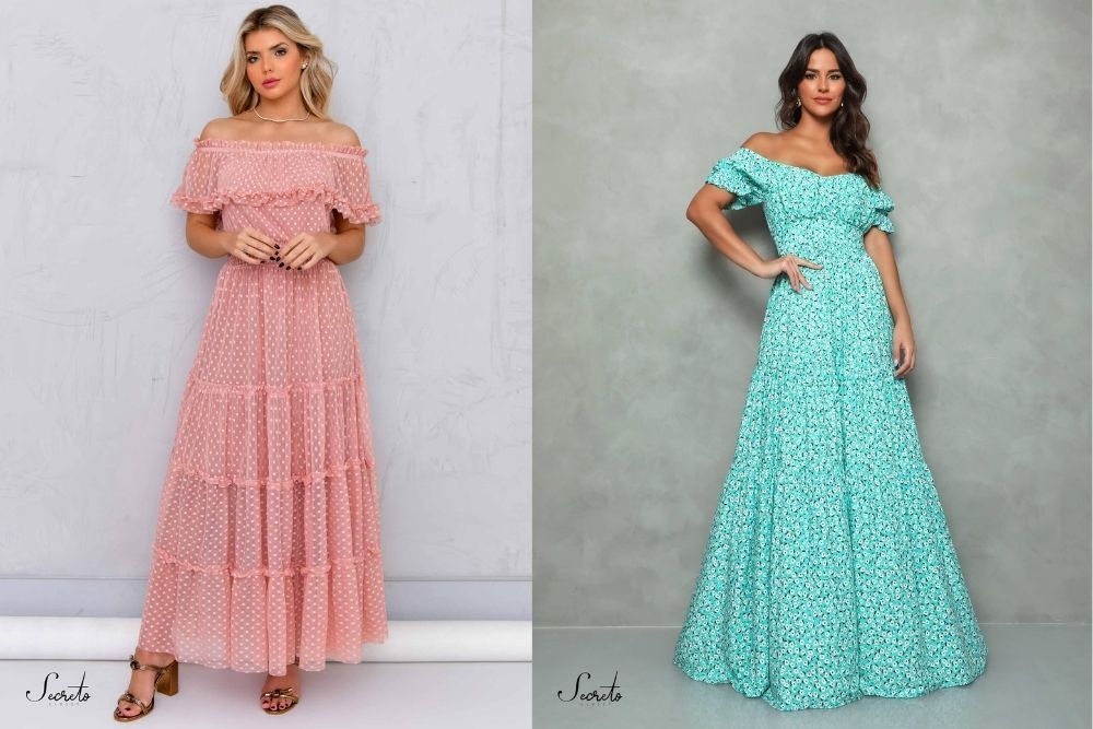 vestido longo de cetim
