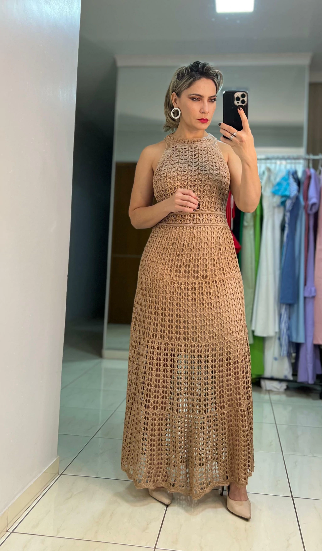 vestido de crochê para o dia
