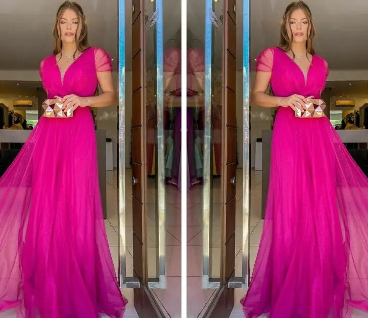 vestido rosa curto para convidadas