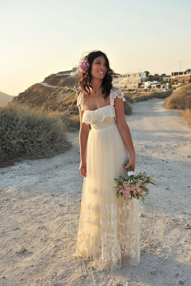 vestido de noiva boho curto