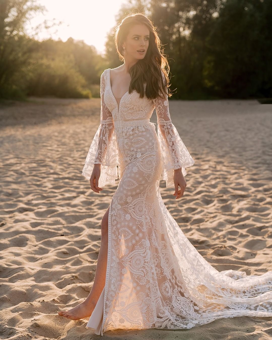 vestido de noiva boho com franjas
