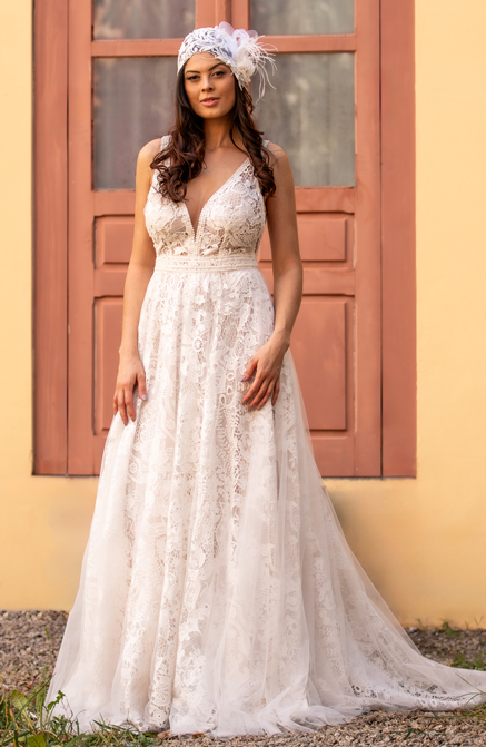 vestido de noiva boho para casamento civil
