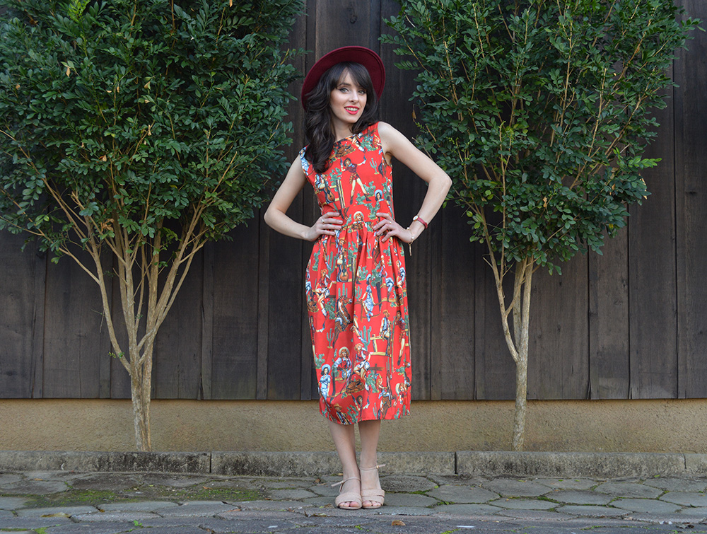 vestido estampado boho chic