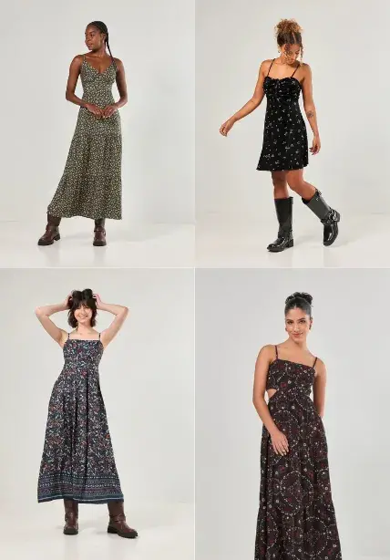 tênis com vestido estampado