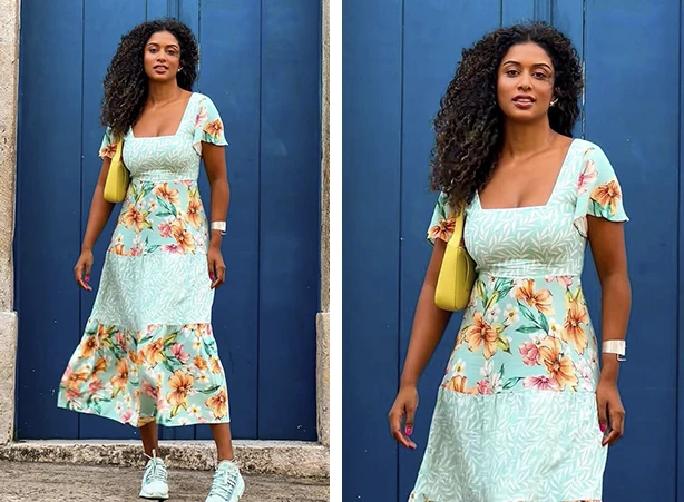 vestido estampado para dia a dia