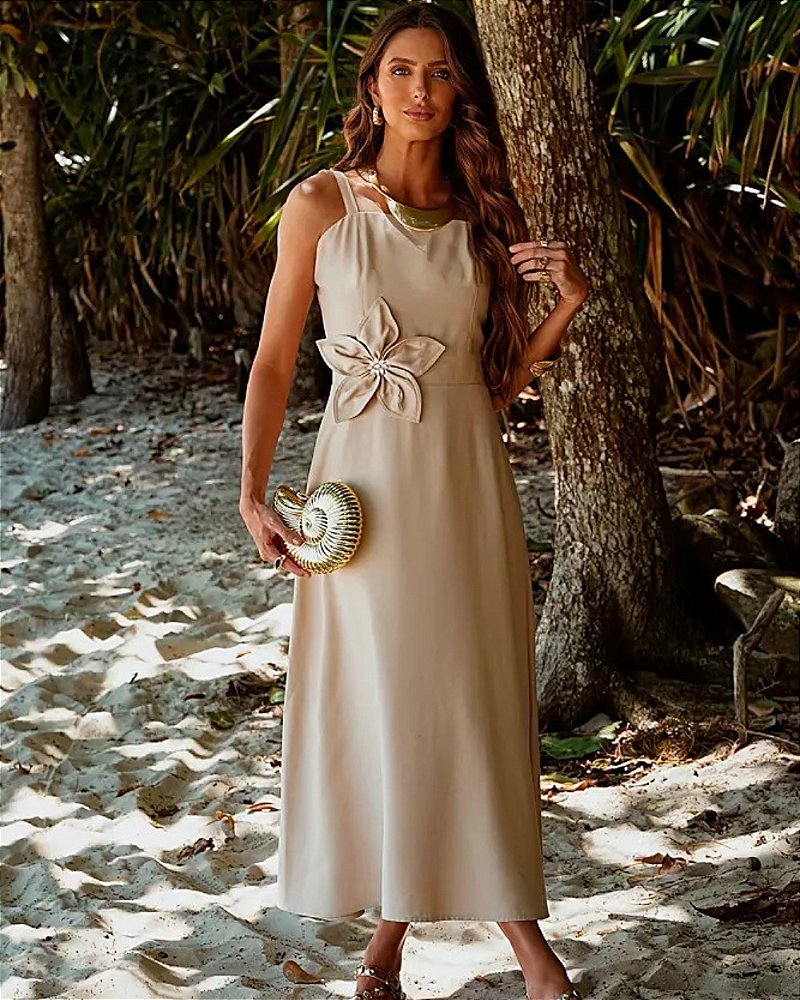 vestido evasê jeans