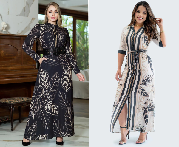 vestido evasê verde