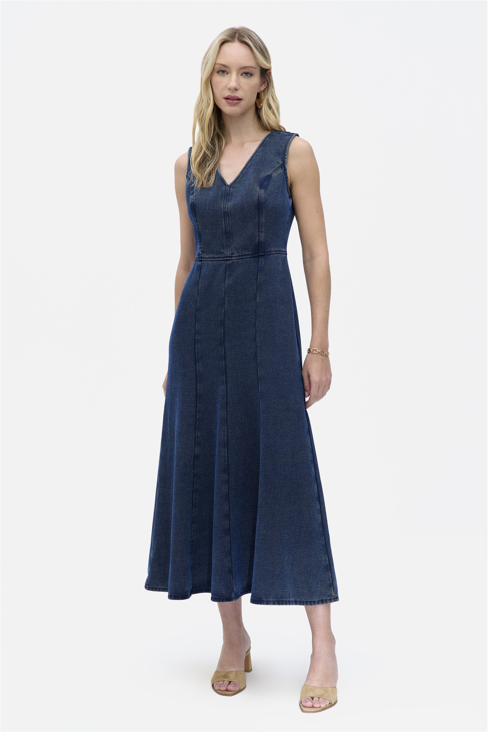 vestido evasê seda