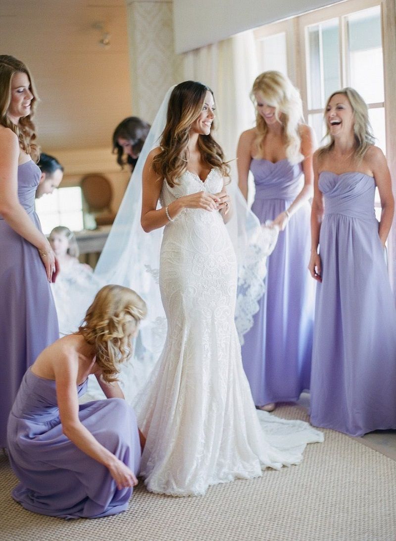 vestido lavanda madrinha sereia