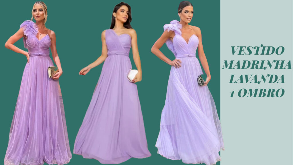 vestido lavanda madrinha com fenda