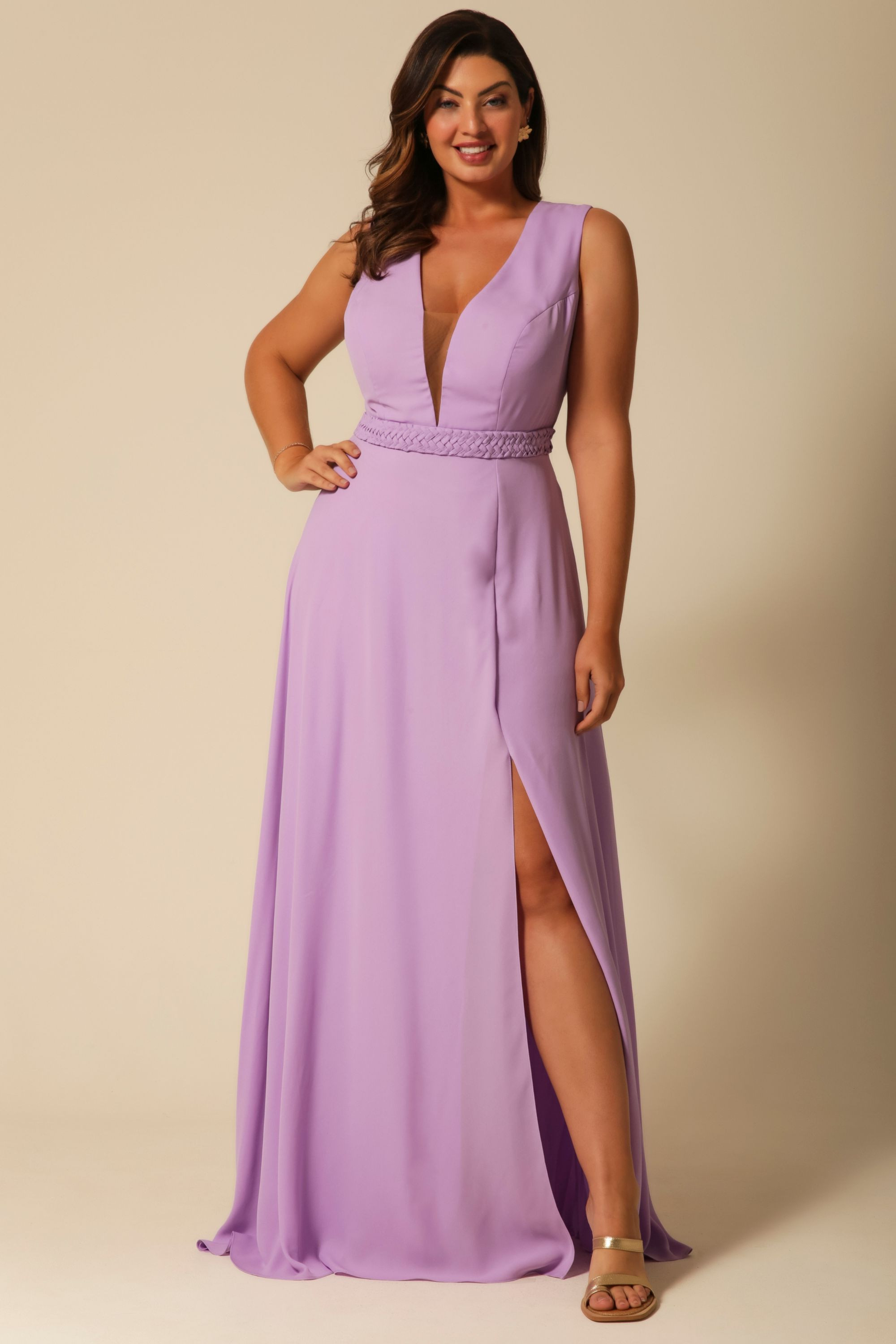vestido lavanda madrinha casamento dia