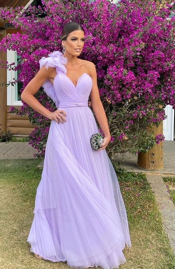 vestido lavanda madrinha civil