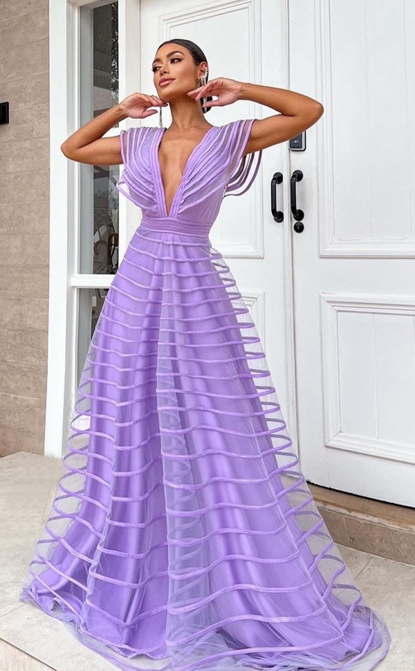 vestido lavanda madrinha plus size