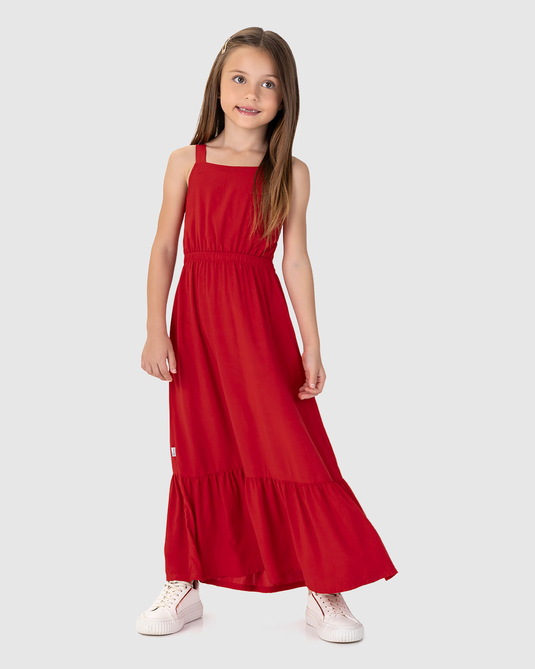 vestido longo infantil casual