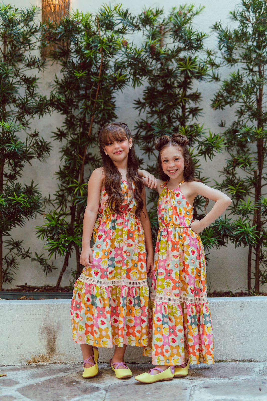 vestido longo infantil tie-dye