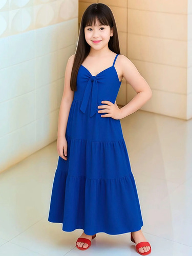 vestido longo infantil de tule