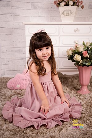 vestido longo infantil com brilhos