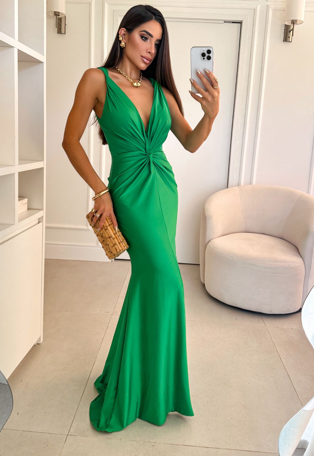 vestido verde oliva para casamento