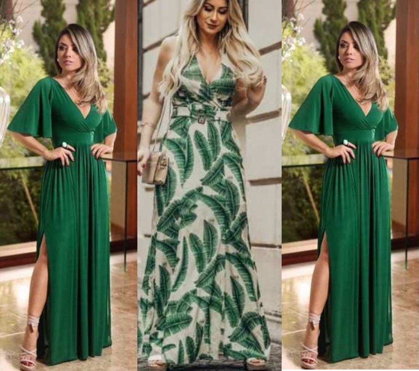 vestido verde oliva para casamento