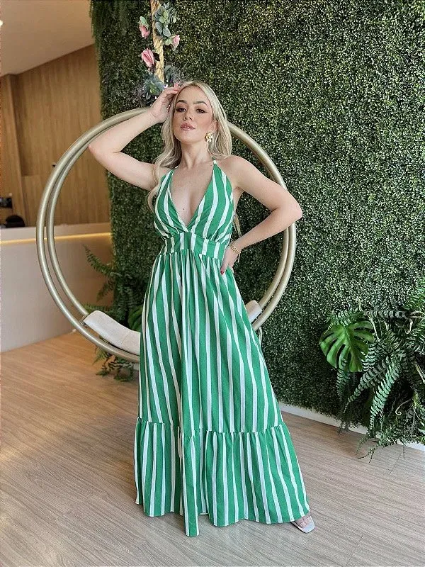 vestido verde menta casual
