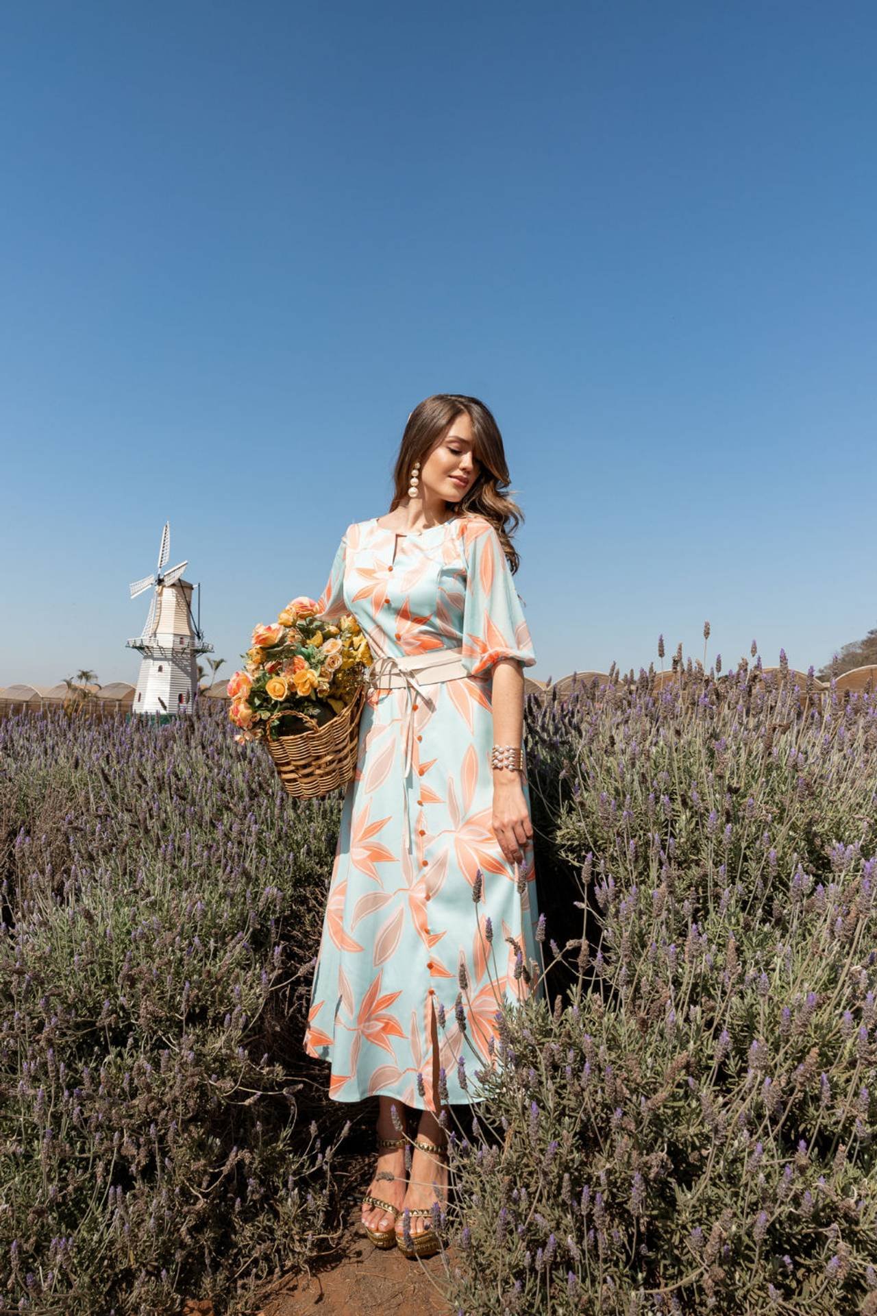 vestido midi alfaiataria