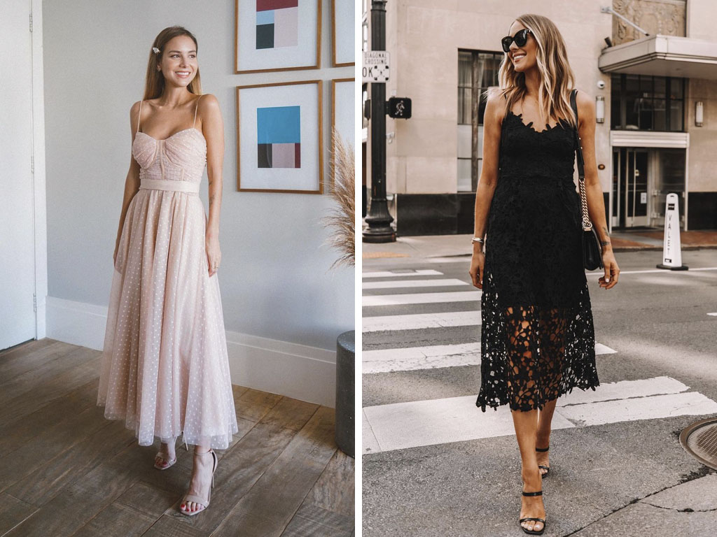 vestido midi sofisticado