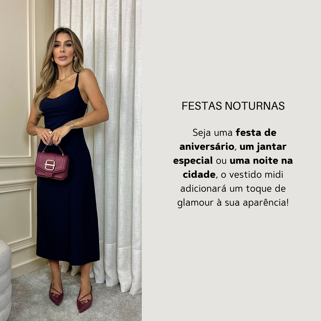 looks com vestido midi festa