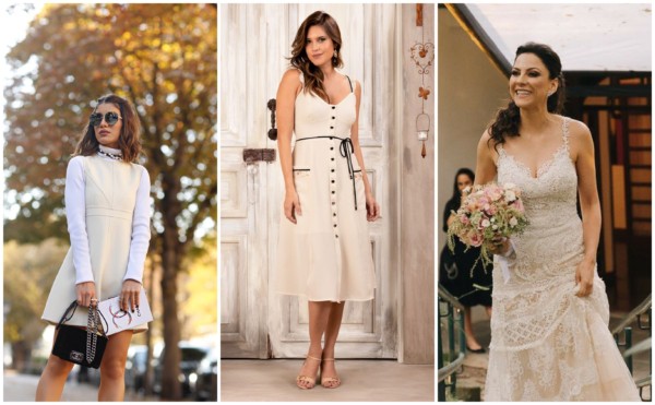 vestido off white longo transparente