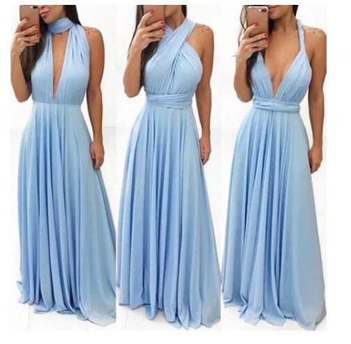 vestido azul para madrinha casamento de dia