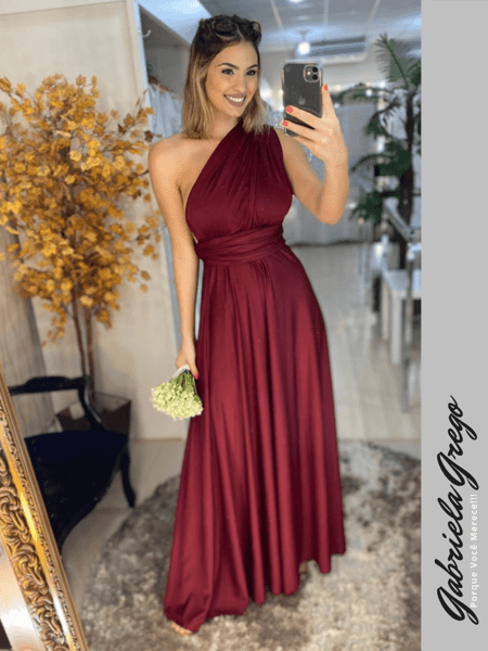 vestido para madrinha de casamento marsala