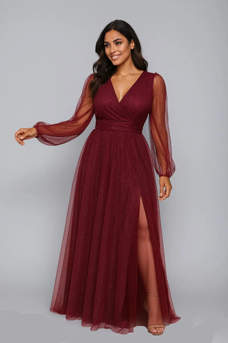 inspiração vestido madrinha casamento marsala