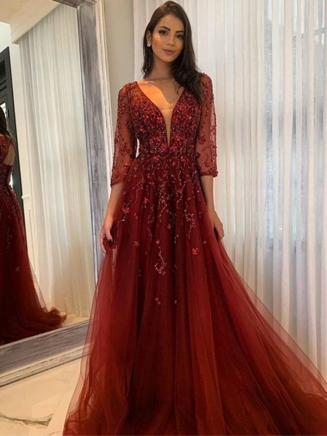 vestido para madrinha de casamento marsala