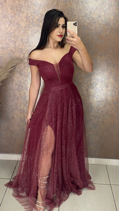 inspiração vestido madrinha casamento marsala