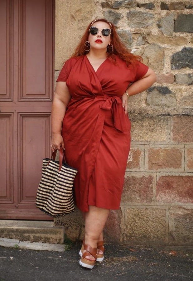 vestido plus size midi casual