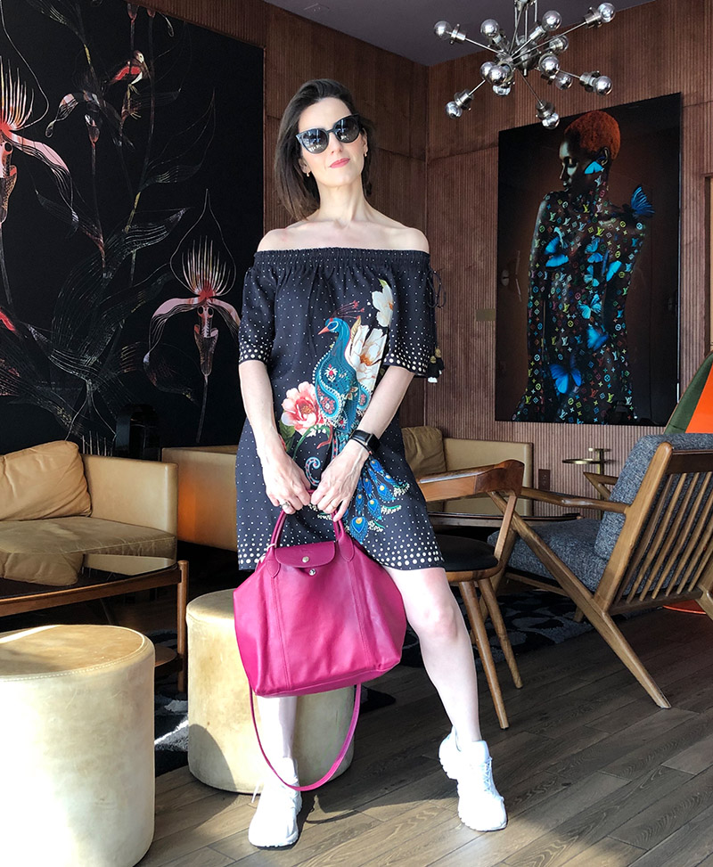vestido preto e branco farm looks